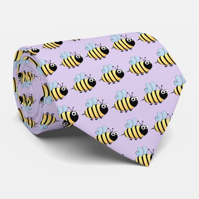 Corbata Niños personalizados de abejas con burbujas (Enrollado)