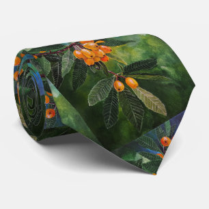 Corbata Nísperos en pintura de primavera de abril por Alfr