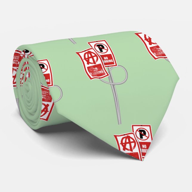 Corbata No parking anarchy sign (Enrollado)