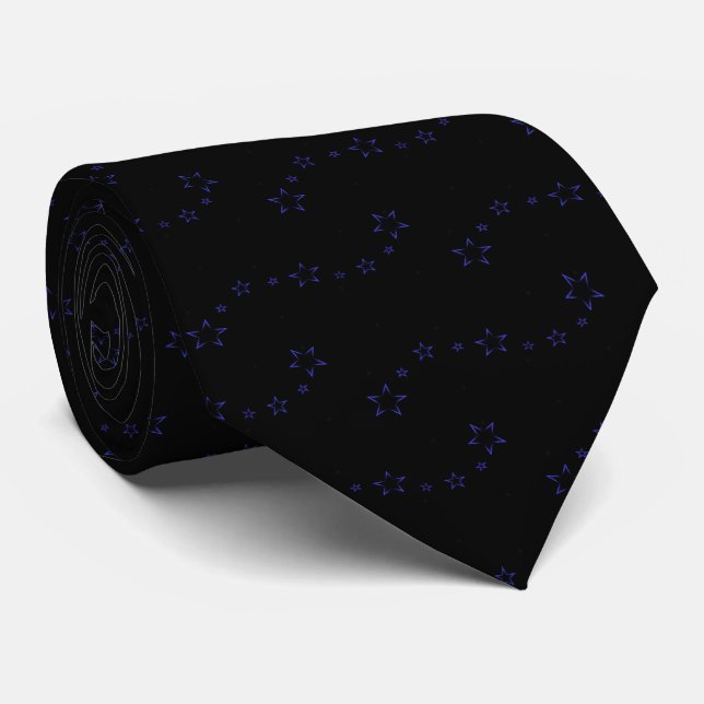 Corbata noche de estrella azul (Enrollado)
