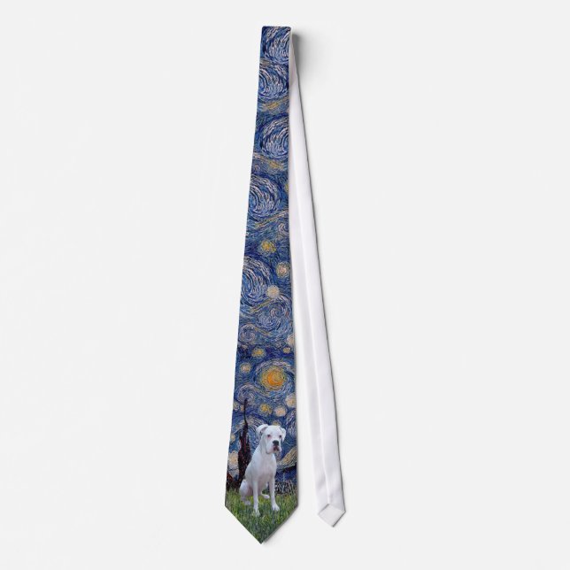 Corbata Noche estrellada - Boxer blanco (Anverso)