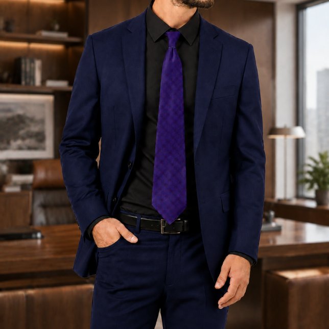 Corbata Noctivelle Púrpura Profundo y Azul con Pat (Subido por el creador)