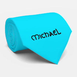 Corbata Nombre celta azul fluorescente neón vibrante