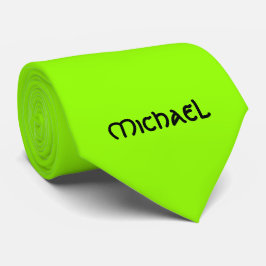 Corbata Nombre de celta verde fluorescente de neón vibrant