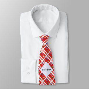 Corbata Nombre personalizado de bandera de Bermudas en mos
