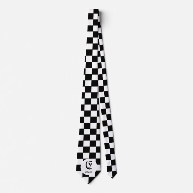 Corbata Nombre personalizado del club de ajedrez: puntal i (Anverso)