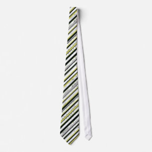 Corbata nombre personalizado elegante rayado