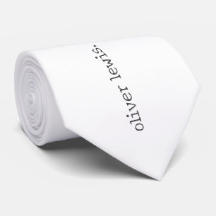 Corbata Nombre Personalizado Minimalista al Estilo de Máqu