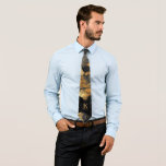Corbata Nombre único de monograma de oro negro personaliza<br><div class="desc">Moderno y elegante monogramado y el nombre crean su propio corbata con pinceladas de pintura abstracta de oro y negro.          Un regalo personalizado para él: padre,  padre,  marido,  hijo por cumpleaños,  bodas. Navidades o cualquier otra ocasión.</div>