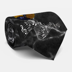 CORBATA NOTAS DE VIOLÍN Y MÚSICA-3 NECK TIE
