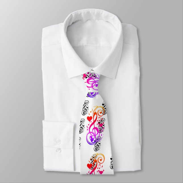 Corbata Notas en mi corazón 2_ (Atado)