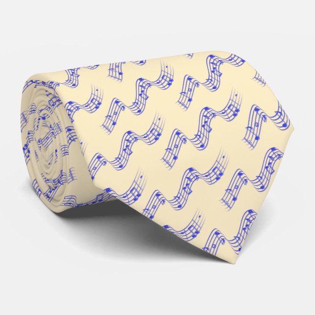 Corbata Notas Musicales (Enrollado)