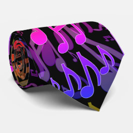 Corbata Notas musicales Patrón musical Colores brillantes