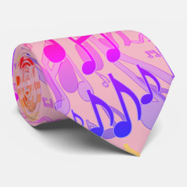 Corbata Notas musicales Patrón musical Colores brillantes