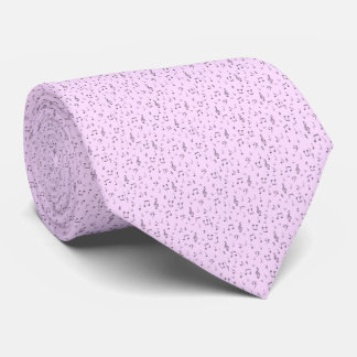 Corbata Notas musicales rosas