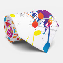 Notas musicales y bandeja de pintura de color bril