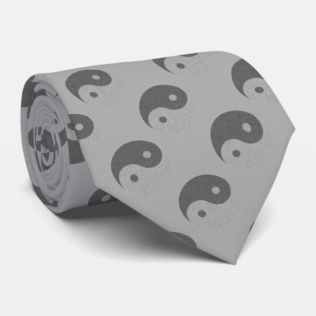 Corbata Notas musicales Yin Yang (Enrollado)