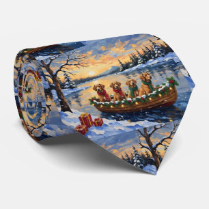 Corbata Nova Scotia Duck Tolling Retriever Navidad Barco
