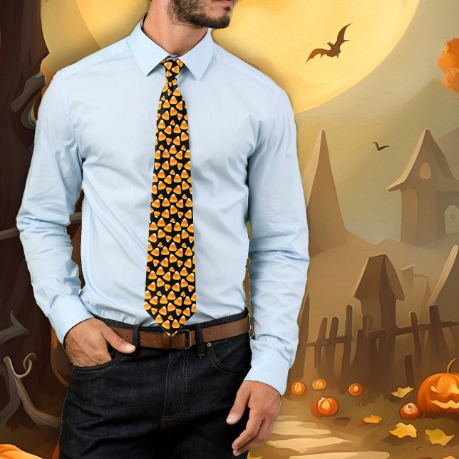 Corbata Novedad de patrón de maíz dulce de Halloween (Subido por el creador)