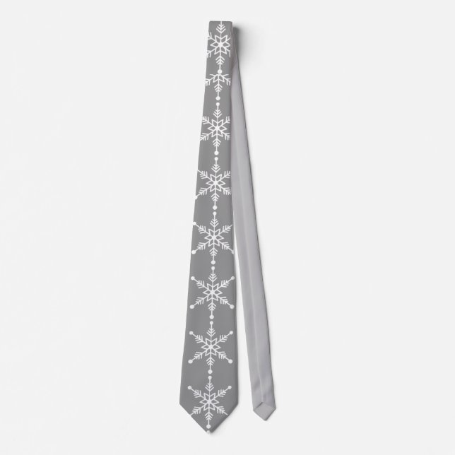 Corbata Novedad Navidades De Copo De Nieve. (Anverso)