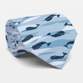 Corbata Novedad Rutas de Narwhal Allover Imprimir