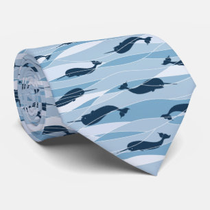Corbata Novedad Rutas de Narwhal Allover Imprimir