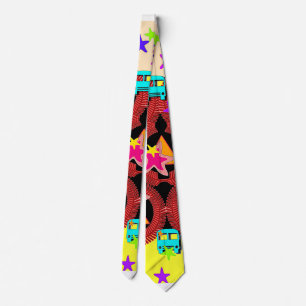 Corbata Novelty Estrellas Y Autobuses