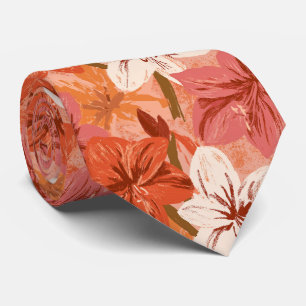 Corbata Novia de Amaryllis Impreso Padre Playa Boda