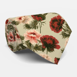 Corbata Novia Floral Peonías Padre Verano Boda