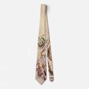 Corbata Novia Victoriana Vintage, Retrato Nupcial Antiguo