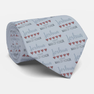Corbata Novia y Cortejo Nupcial 5 Corazones Hombre de Hono