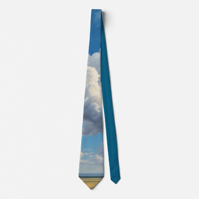 Corbata Nubes blancas y cielo azul claro (Anverso)