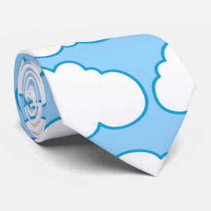 Corbata Nubes Personalizados blancas azules personalizadas