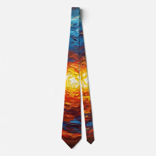 Corbata Núcleo abstracto - Arte vibrante de estilo pictóri