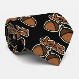 Corbata Nueces divertidas de Deez en negro