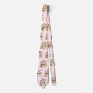 Corbata Nuevo capítulo lazos rosados rayas