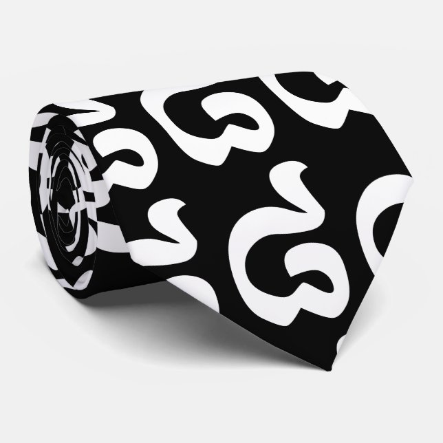 Corbata Número camboyano 8 / Ocho / ៨ (Pram Bei) Jemer (Enrollado)