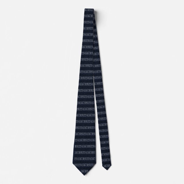 Corbata Números, matemáticas, contabilidad, cálculo azul (Anverso)