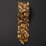 Corbata Nutshell Brown Botanical<br><div class="desc">Añada un toque de calidez a su conjunto boda con nuestra correa nutshell marrón de cuello botánico. El rico color marrón y el diseño botánico son perfectos para una boda en otoño. Mejora tu estilo con nuestros calcetines de coordinación.</div>