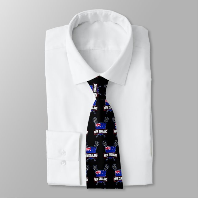 Corbata NZ Lacrosse Tie de Nueva Zelandia (Atado)