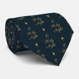 Corbata O Marina y Oro de Noche Santa
