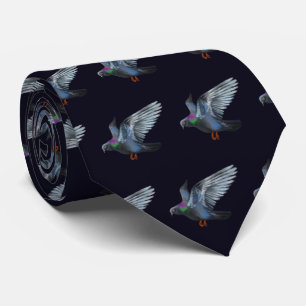 Corbata Obra de arte de paloma voladora