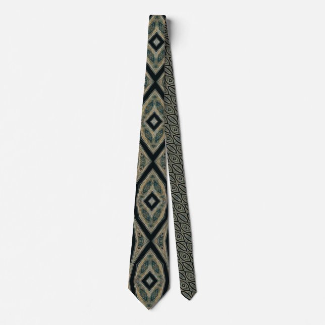 Corbata Obra Maestra Rastread - Eje Obsidiana (Anverso)