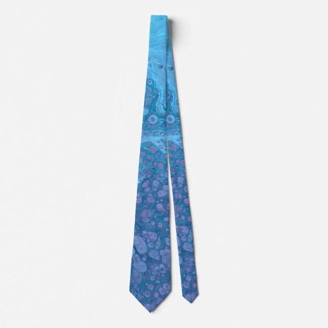 Corbata Ocean Breeze 3 Soft Blue Purple Abstract (Anverso)