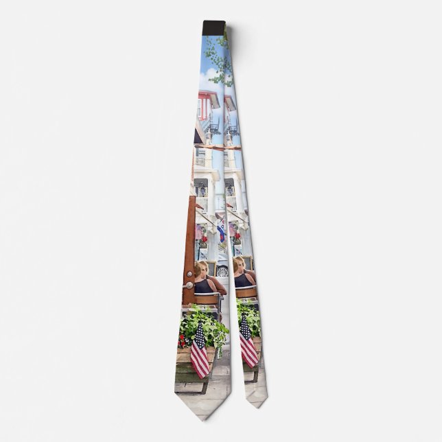 Corbata Ocean Grove NJ – Paraguas Naranja (Anverso)