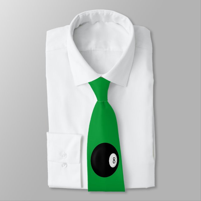 Corbata Ocho bolas en el cuello de deporte verde (Atado)