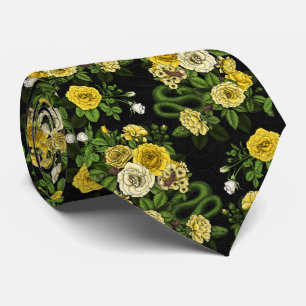 Corbata Oculto en los rosas, amarillo y verde