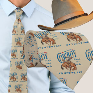 Corbata Oeste de Rodeo Cowboy Bucking Horse Es Lo Que Somo