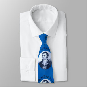 Corbata Oidhche Bhlas Burns Gaélico Azul