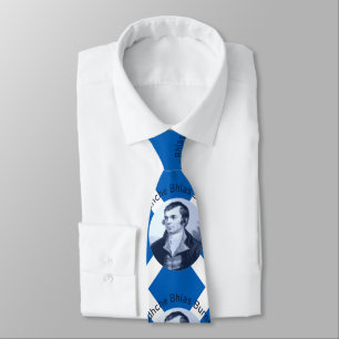 Corbata Oidhche Bhlas Burns Gaélico Azul y Saltire